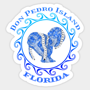 Don Pedro Island Florida Vacation Tribal Manatees Sticker